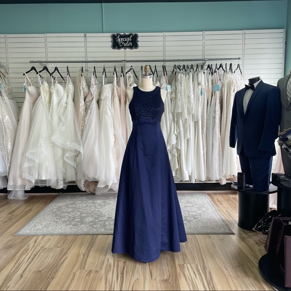 Navy A-Line Dress - Picture 1 of 5